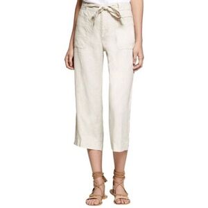 Sanctuary Sasha linen 
Casual beige  Cropped Pants, size 27 beach coastal chic